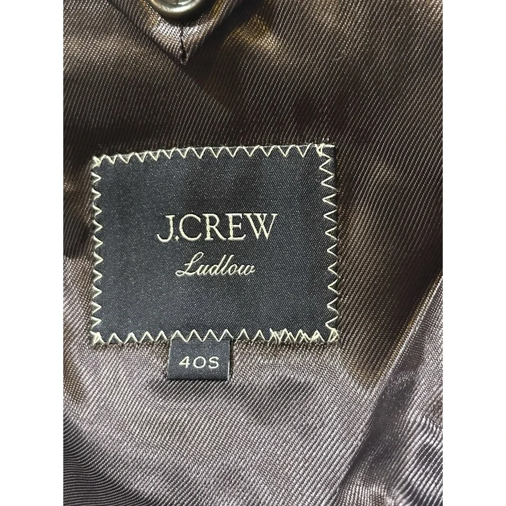 J Crew Mens Suit 40S Blazer 31x28 Slacks Grey Tollegno Wool Italian Fabric EUC